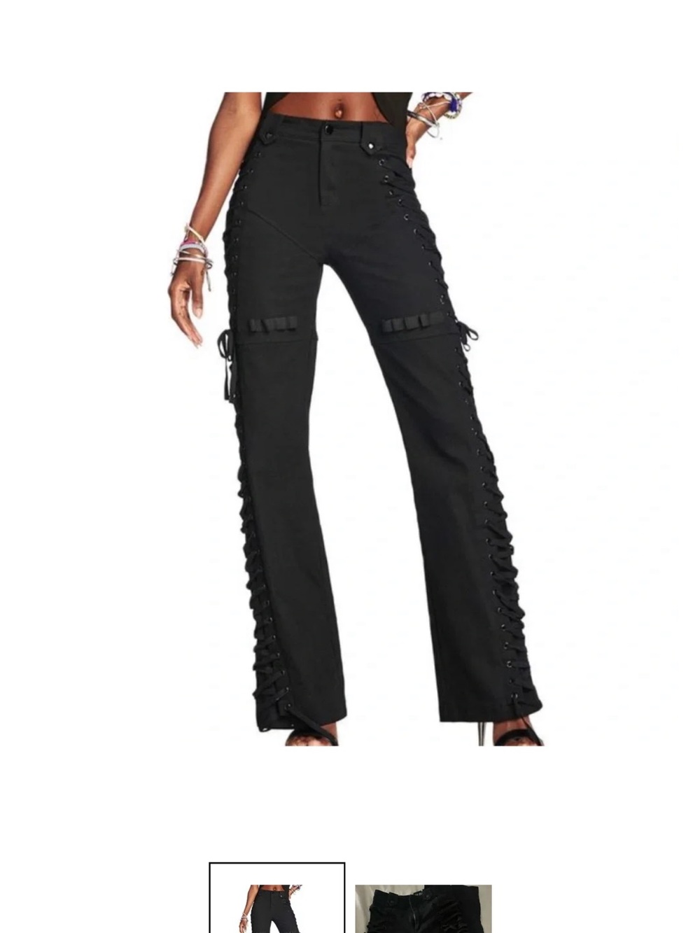 I.AM.GIA Black Holly Lace-Up pants